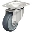 Caster, Stainless Steel Caster, 4X1-1/4 Poly, Rigid