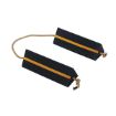 Rubber Airline Wheel Chock 6 In. x 18 In. Black
