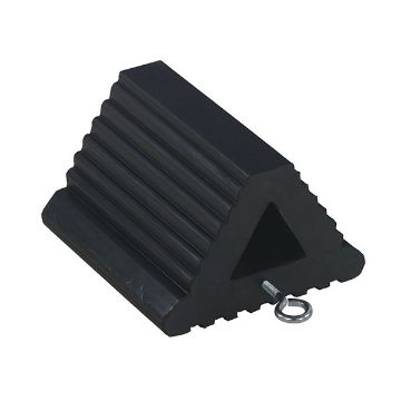 Extruded Rubber Wheel Chock 8.5X 8.5 X 6, P/N: EX-11 Extruded Rubber Wheel Chock 8.5X 8.5 X 6