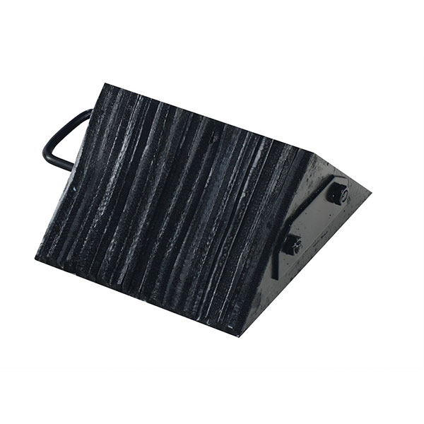 Laminated Rubber Wheel Chock 11 In. x 12 In. x 5-1/2 In. Black|Parallel ...