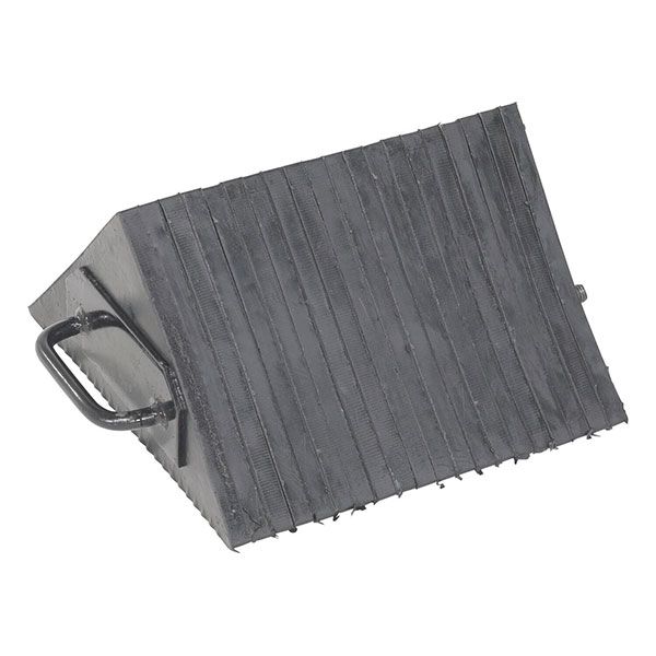 Laminated Rubber Wheel Chocks with Grips 7.5" height