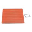 Orange Rubber Wheel Chock with Handle 8" H