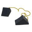 Pair of Rubber Wheel Chocks with Rope