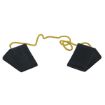 Pair of Rubber Wheel Chocks with Rope