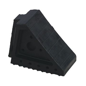 Molded Rubber Wheel chock with Molded Handle 6" H, P/N: RWC-5 Molded Rubber Wheel chock with Molded Handle 6" H