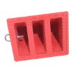Rubber Wheel Chock with Eye Bolt 9 In. Red