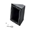 Rubber Wheel Chock with Serrated Bottom 8"