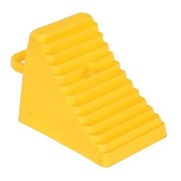 Polyethylene Wheel Chock 5-1/2 In. x 12 In. x 17-1/2 In. 7,000 Lb. Capacity Yellow, P/N: PEWC-7-YL Polyethylene Wheel Chock 5-1/2 In. x 12 In. x 17-1/2 In. 7,000 Lb. Capacity Yellow