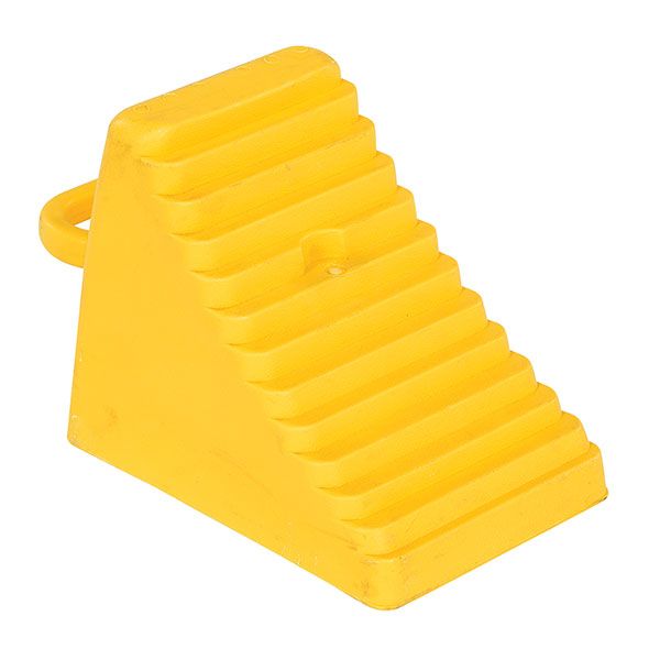 Polyethylene Wheel Chock 5-1/2 In. x 12 In. x 17-1/2 In. 7,000 Lb. Capacity Yellow