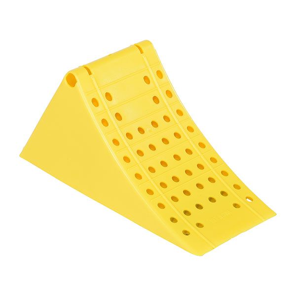 Plastic Large Wheel Chock 18-1/2 In. x 7-1/4 In. x 9 In. Yellow