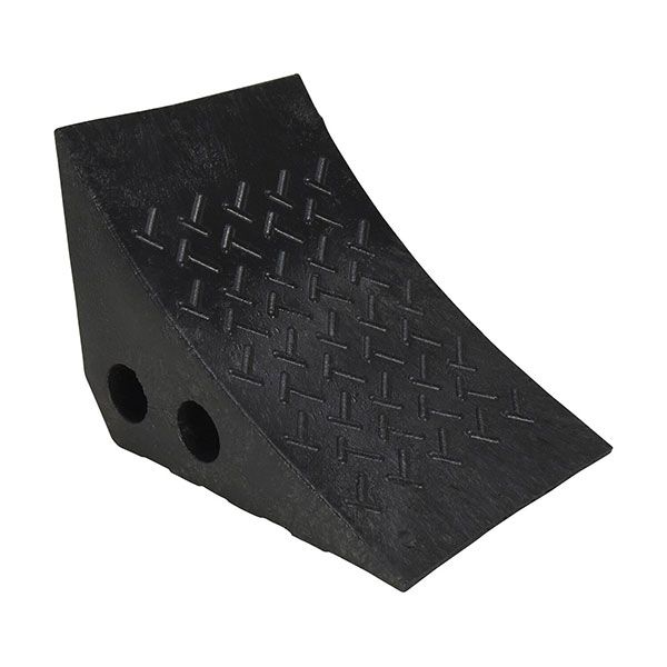 Recycled Polypropylene Plastic Wheel Chock 10-1/4 In. x 7-1/2 In. x 7-1/2 In. Black