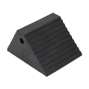Recycled Plastic Dual Slope Wheel Chock 10-11/16 In. x 9-1/4 In. x 6 In. Black, P/N: PWC-DS-BK Recycled Plastic Dual Slope Wheel Chock 10-11/16 In. x 9-1/4 In. x 6 In. Black