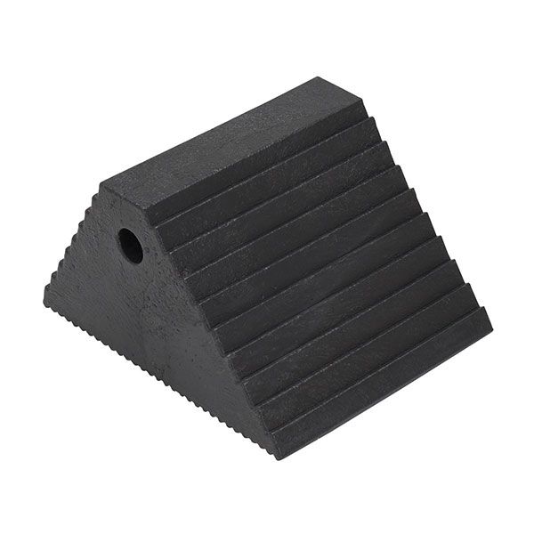 Recycled Plastic Dual Slope Wheel Chock 10-11/16 In. x 9-1/4 In. x 6 In. Black
