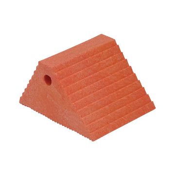 Recycled Plastic Dual Slope Wheel Chock 10-11/16 In. x 9-1/4 In. x 6 In. Orange, P/N: PWC-DS-OR Recycled Plastic Dual Slope Wheel Chock 10-11/16 In. x 9-1/4 In. x 6 In. Orange