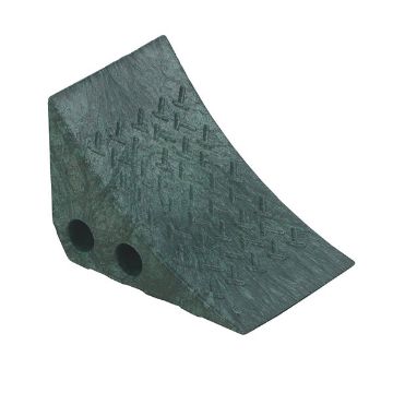 Recycled Polypropylene Plastic Wheel Chock 10-1/4 In. x 7-1/2 In. x 7-1/2 In. Green, P/N: PWC-G Recycled Polypropylene Plastic Wheel Chock 10-1/4 In. x 7-1/2 In. x 7-1/2 In. Green