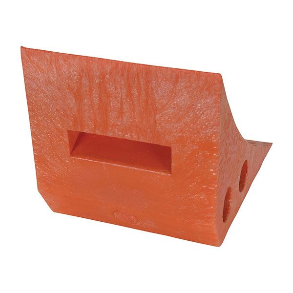 Recycled Polypropylene Plastic Wheel Chock 10-1/4 In. x 7-1/2 In. x 7-1/2 In. Orange
