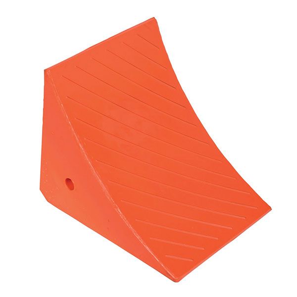 Jumbo Urethane Wheel Chock W/Steel Studs