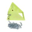 Steel Wheel Chock 10.5 Fluorescent Yl