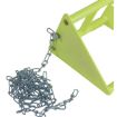 Steel Wheel Chock 10.5 Fluorescent Yl