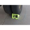 Steel Wheel Chock 10.5 Fluorescent Yl