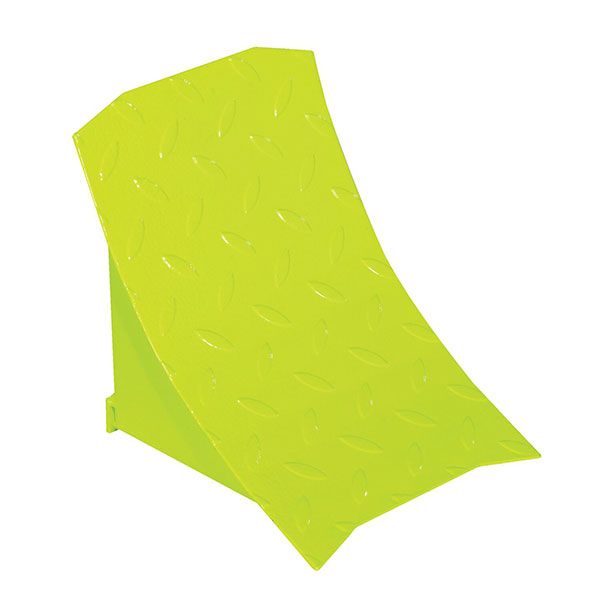 Steel Wheel Chock 9.5 Fluorescent Yl