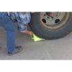 Steel Wheel Chock 9.5 Fluorescent Yl