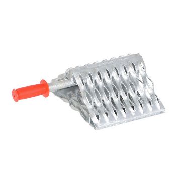 Serrated Steel Chock with handle, P/N: GWC-10 Serrated Steel Chock with handle