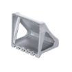 Molded Steel Chock with grip slot.
