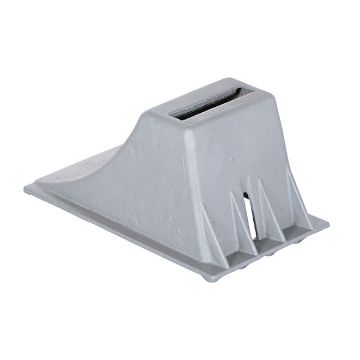 Steel Cast Slope Chock contours to truck wheel., P/N: SSC-17 Steel Cast Slope Chock contours to truck wheel.