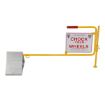 Aluminum Chock w/flag "Chock Your Wheels" sign. CWS-13