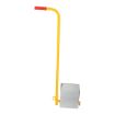 Extruded Aluminum Chock with ergonomic handle.
