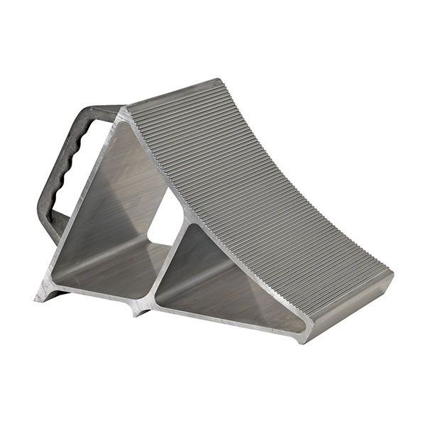 Aluminum Wheel Chock w/ Hand Grip chock block.