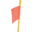 Aluminum Wheel Chock With Handle With Flag