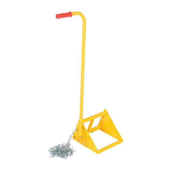 Fabricated Steel Wheel Chock 10.5" w HANDLE