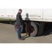 Fabricated Steel Wheel Chock 10.5" w HANDLE