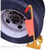 Fabricated Ergo-Handled Wheel Chock With Flag