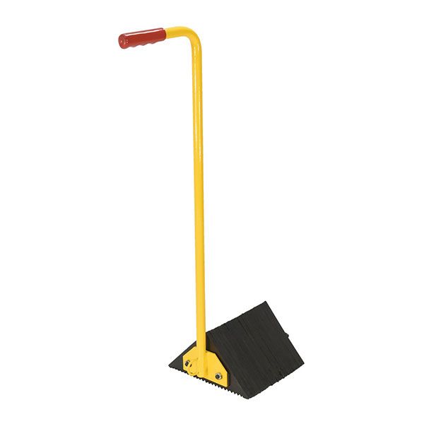 Rubber wheel chock with Ergonomic handle  10X10X5.5