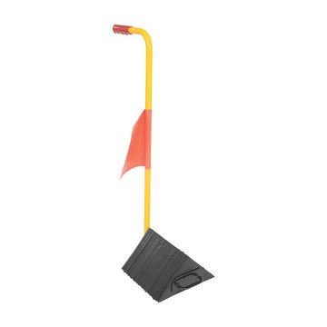 Rubber Wheel Chock-Handle With Flag, P/N: LWC-14M-ERGO-FL Rubber Wheel Chock-Handle With Flag