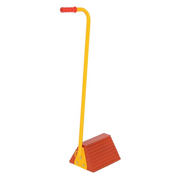 Molded Rubber Wheel Chock with Ergo Handle 8"