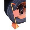 Molded Ergo-Handled Wheel Chock With Flag