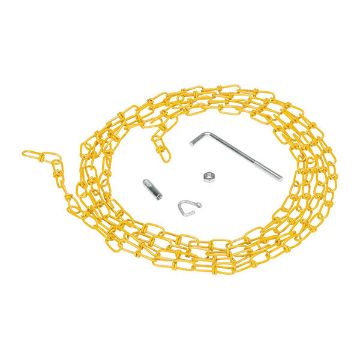 Double Loop Coil Chain Yellow W/Hanger 15Ft, P/N: OH-15-YEL Double Loop Coil Chain Yellow W/Hanger 15Ft