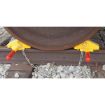 2 Steel Rail Car Chocks w/ 30" Chain