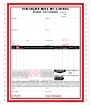 Bill of lading for hazardous materials, 3rd party freight billing, continuous format, BLCCH002
