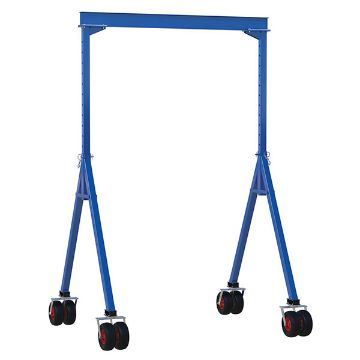 Adjustable height Steel Gantry Crane Pneumatic Wheels, Vestil AHS-PNU Series Adjustable height Steel Gantry Crane Pneumatic Wheels
