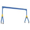 Fixed Height Steel Gantry Cranes with V-Groove Casters - Knockdown