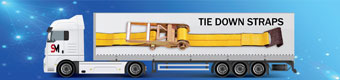 Tie-down straps for interior van trucking logistic straps