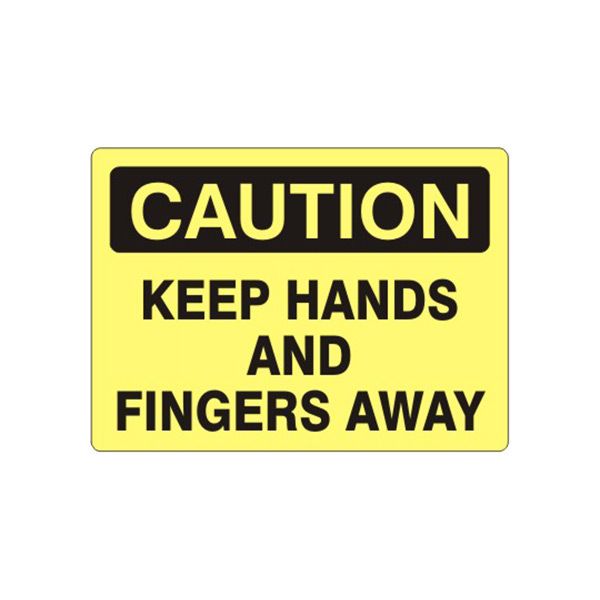 Caution: Keep Hands And Fingers Away sign - C-440714