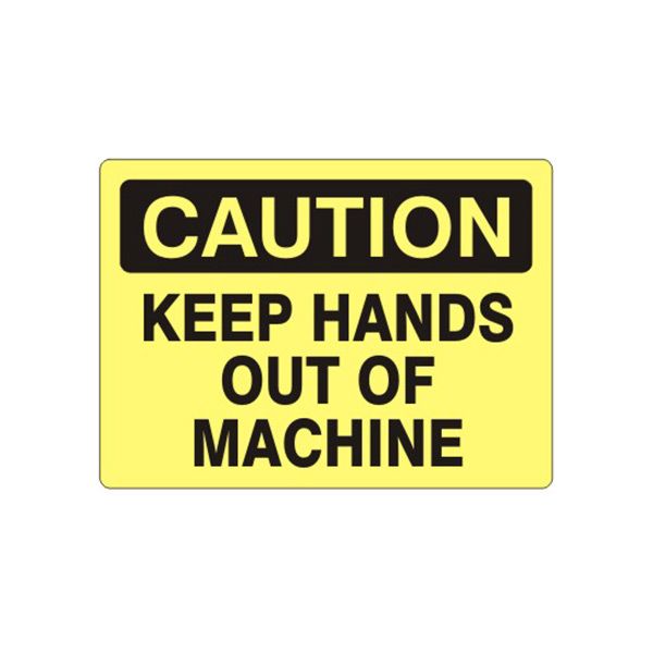 Caution: Keep Hands Out Of Machine sign - C-440914