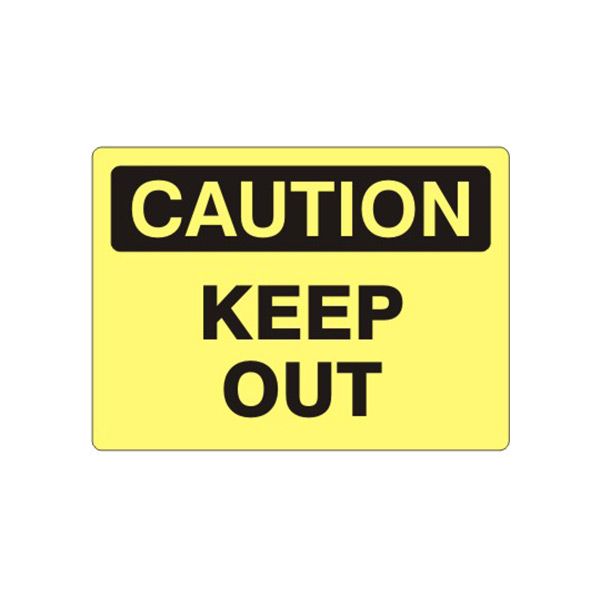Caution: Caution Keep Out sign - C-441114
