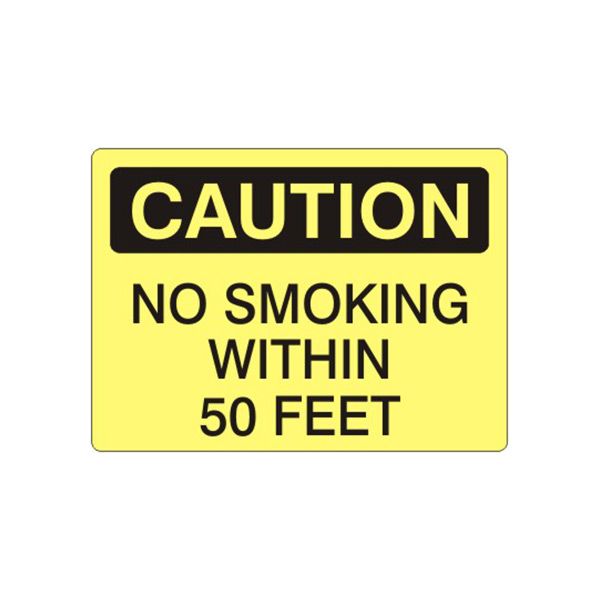 Caution: No Smoking Within 50 Feet sign - C-470914